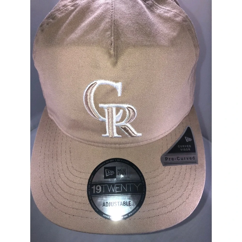 New Era 19TWENTY Colorado Rockies Hat Tan Khaki MLB Adjustable Snapback Cap